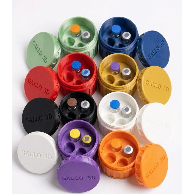 Estojo Porta 4 Ampolas 3ml Organizador Rígido Resistente Com Rosca ENVIO IMEDIATO