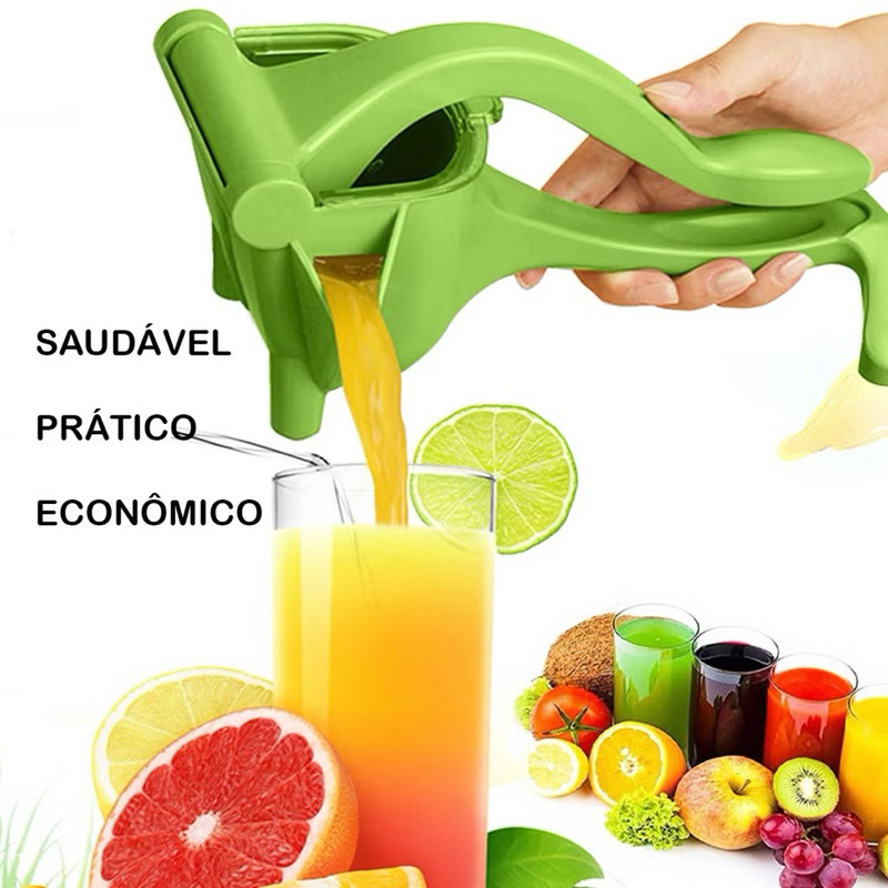 Espremedor de Frutas Suco Natural Laranja Limão Manual Plástico Prático Fácil Multiuso Cozinha