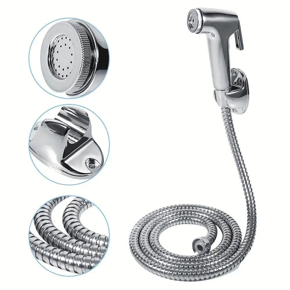 Ducha Higiênica / Mangueira Para Banheiro Completa Luxo Inox núcleo da válvula de cobre 1,2m Chuveirinho