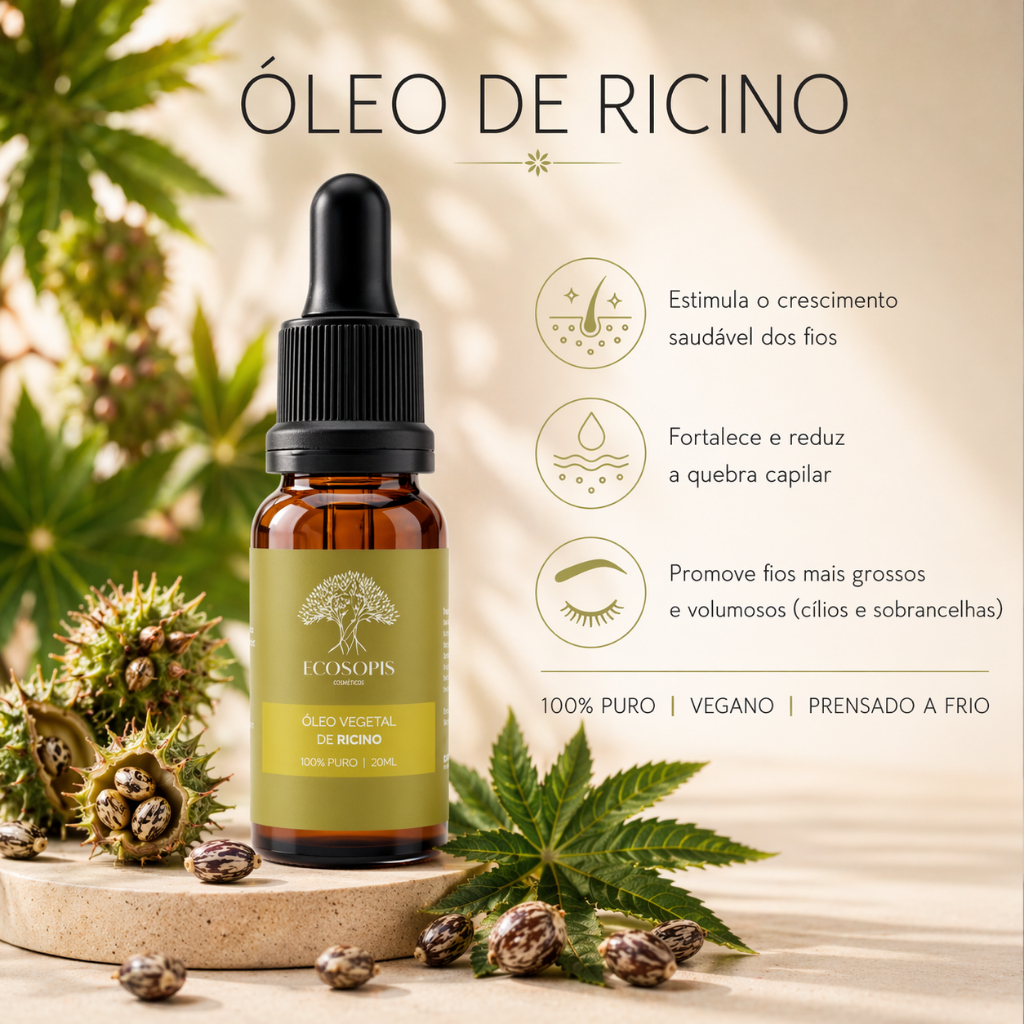 Óleo Vegetal de Rícino 100% PURO