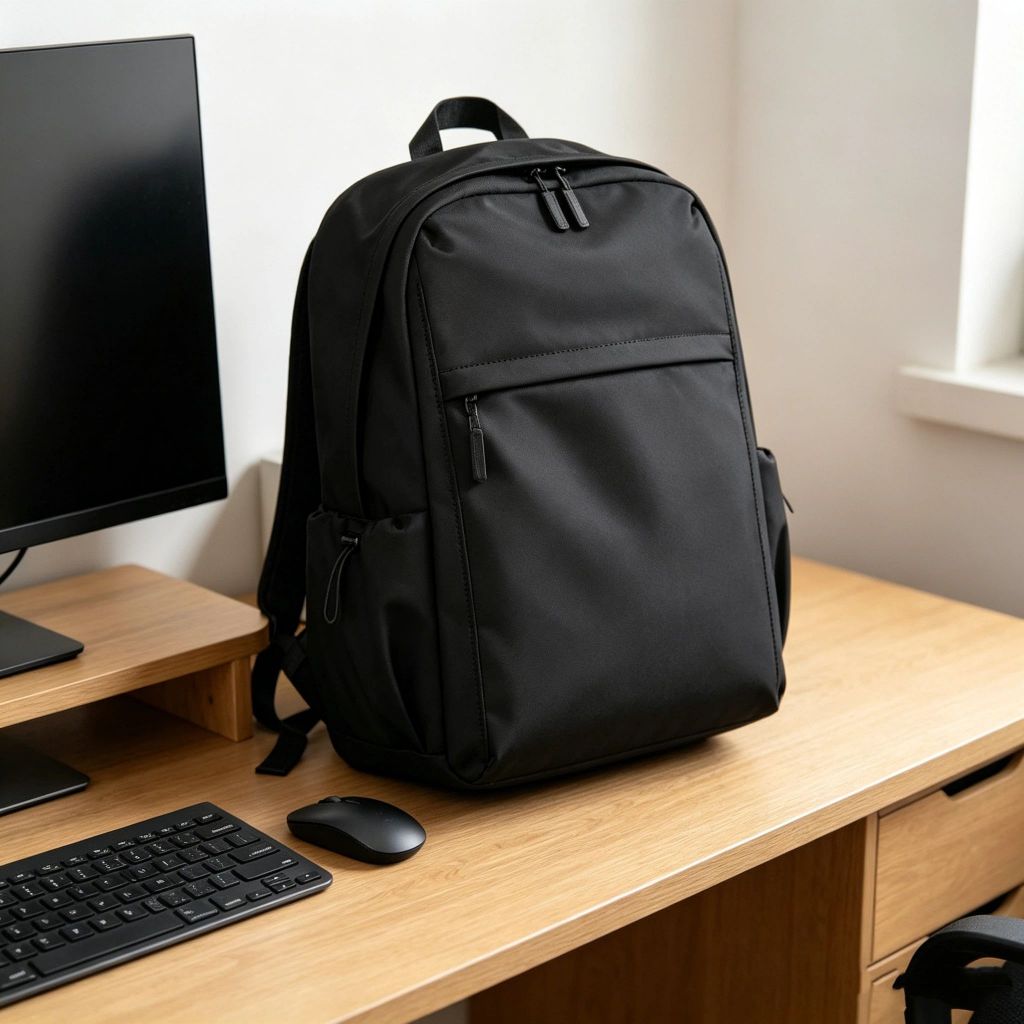 Mochila Casual Nylon Impermeável, Bolsa Multifuncional para Trabalho, Faculdade e Viagem
