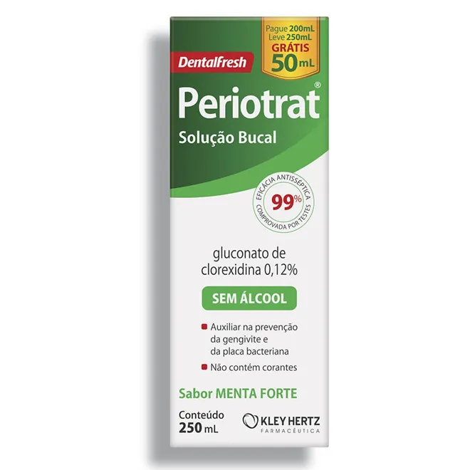 Periotrat Enxaguante Bucal Menta Forte Sem Alcool 250ml