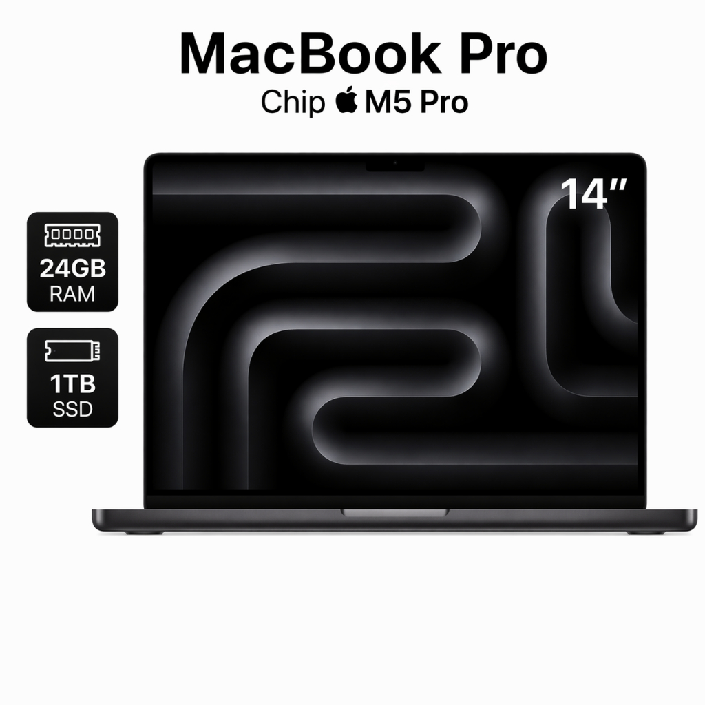 MacBook Pro Apple com Processador M5 PRO, 24gb de Ram 1Tb ssd, Tela Liquid Retina XDR
