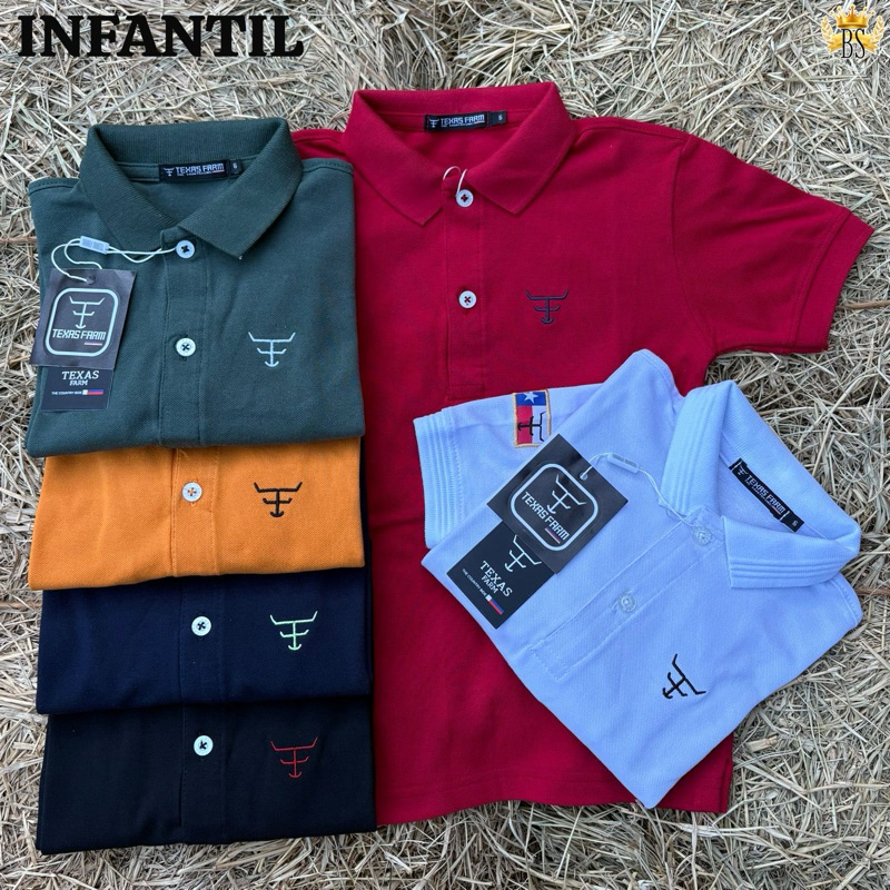 Camiseta Gola Polo Infantil Texas F – Conforto, Estilo e Qualidade para o Dia a Dia!