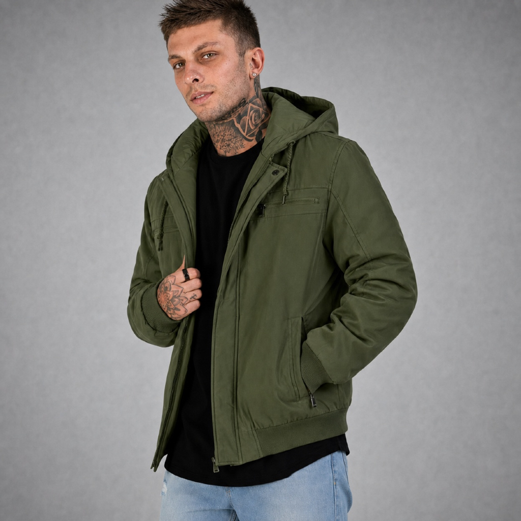 Jaqueta Masculino Sarja Forrada Casaco Blusa Grossa Inverno