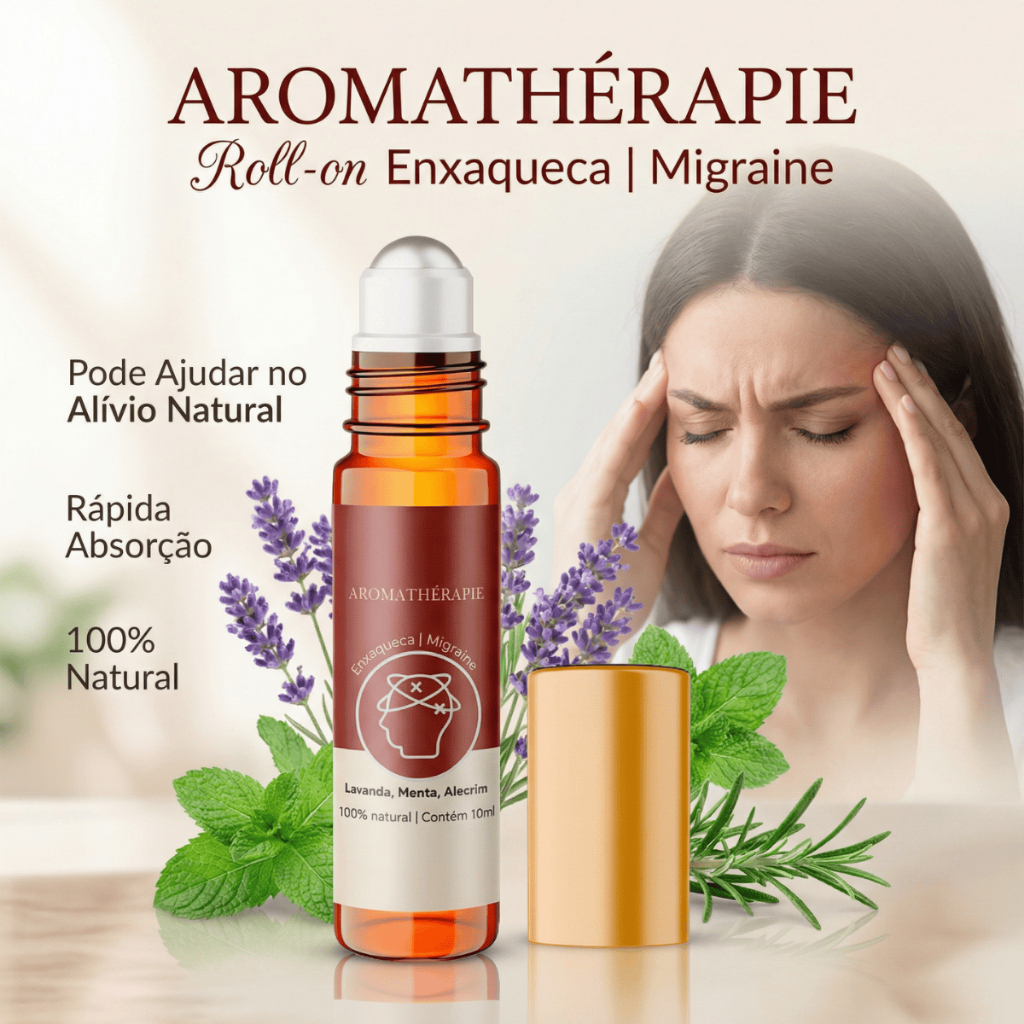 Aromaterapia Enxaqueca Plus Blend Óleos Essenciais Aromathérapie