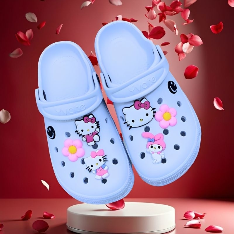 Sandália Babuche Hello Kitty Feminina Profissional Antiderrapante Leve Macia