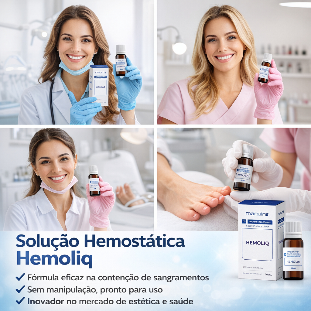 Hemoliq Solução Hemostática 10ml Podologia / Manicure / Odontologia Maquira