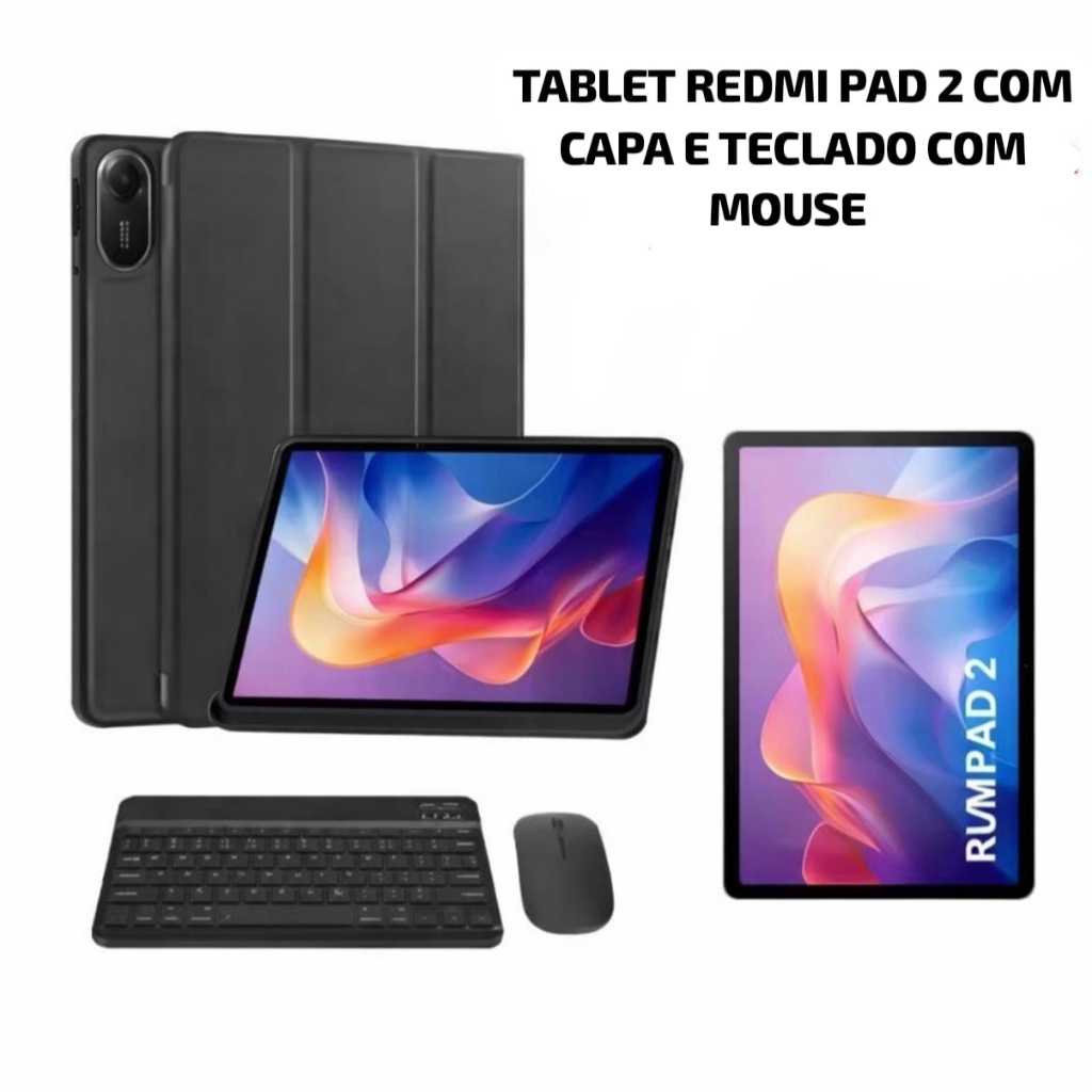 KIT TABLET CAPA TECLADO MOUSE REDI PAD 2 XIAOMI TELA 11 POLEGADAS