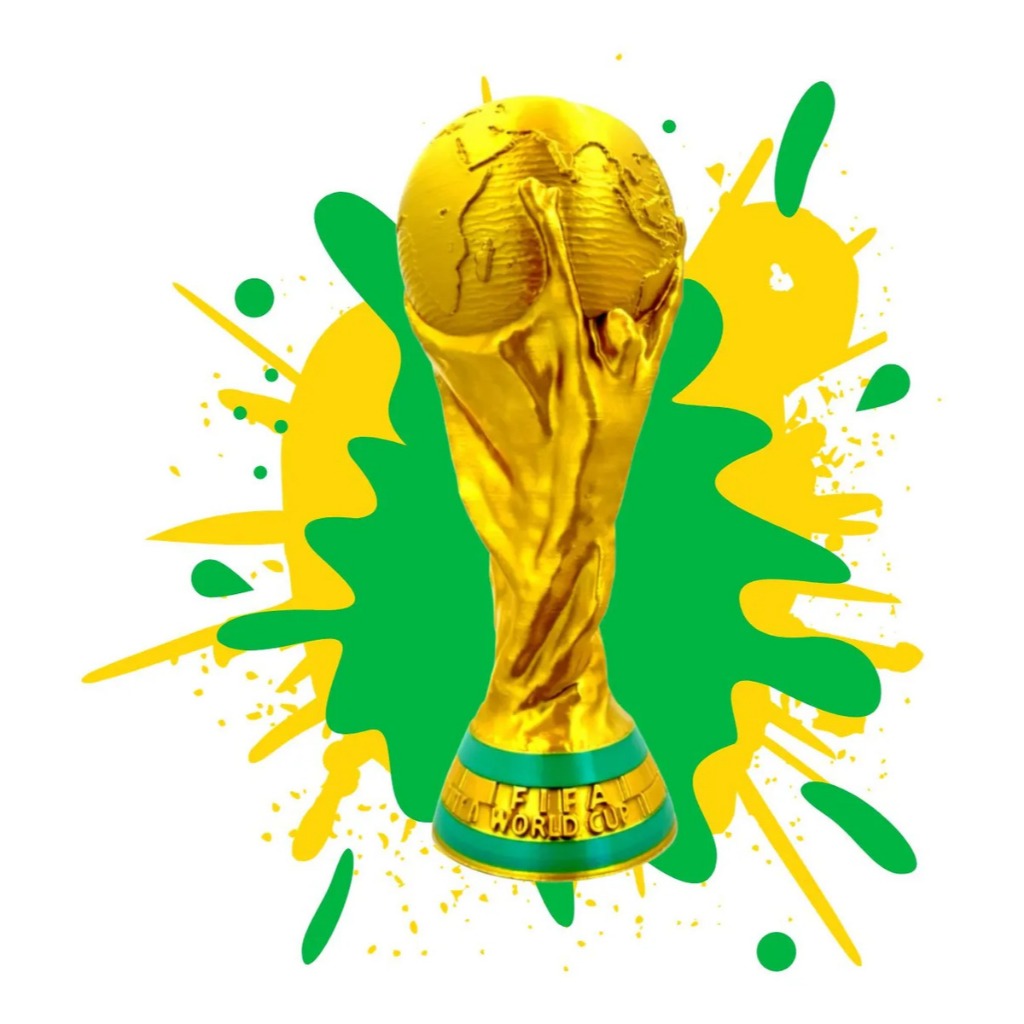 Taça Copa do Mundo Réplica 28cm Troféu Futebol Decorativo