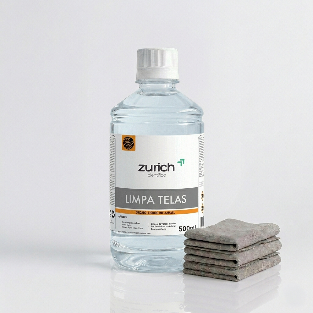 Kit Limpa Telas 500ml + 3 flanelas microfibra para TV, Celular, Monitor, Notebook, Computador, Vidro
