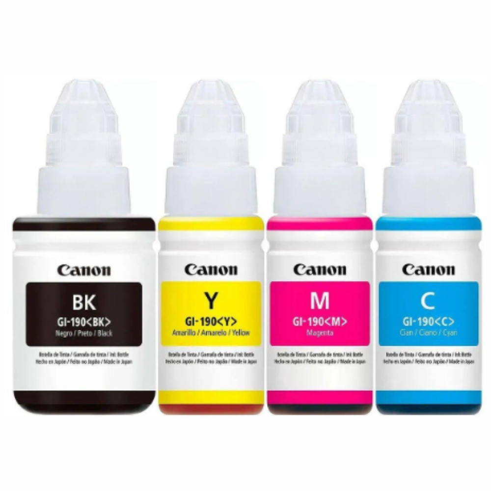 KIT 4 REFIL TINTA C ANON GI-1 90 G3110/G2010/G3100/G1100/G3111/G3102/G4100/G4102/G4110/G4111