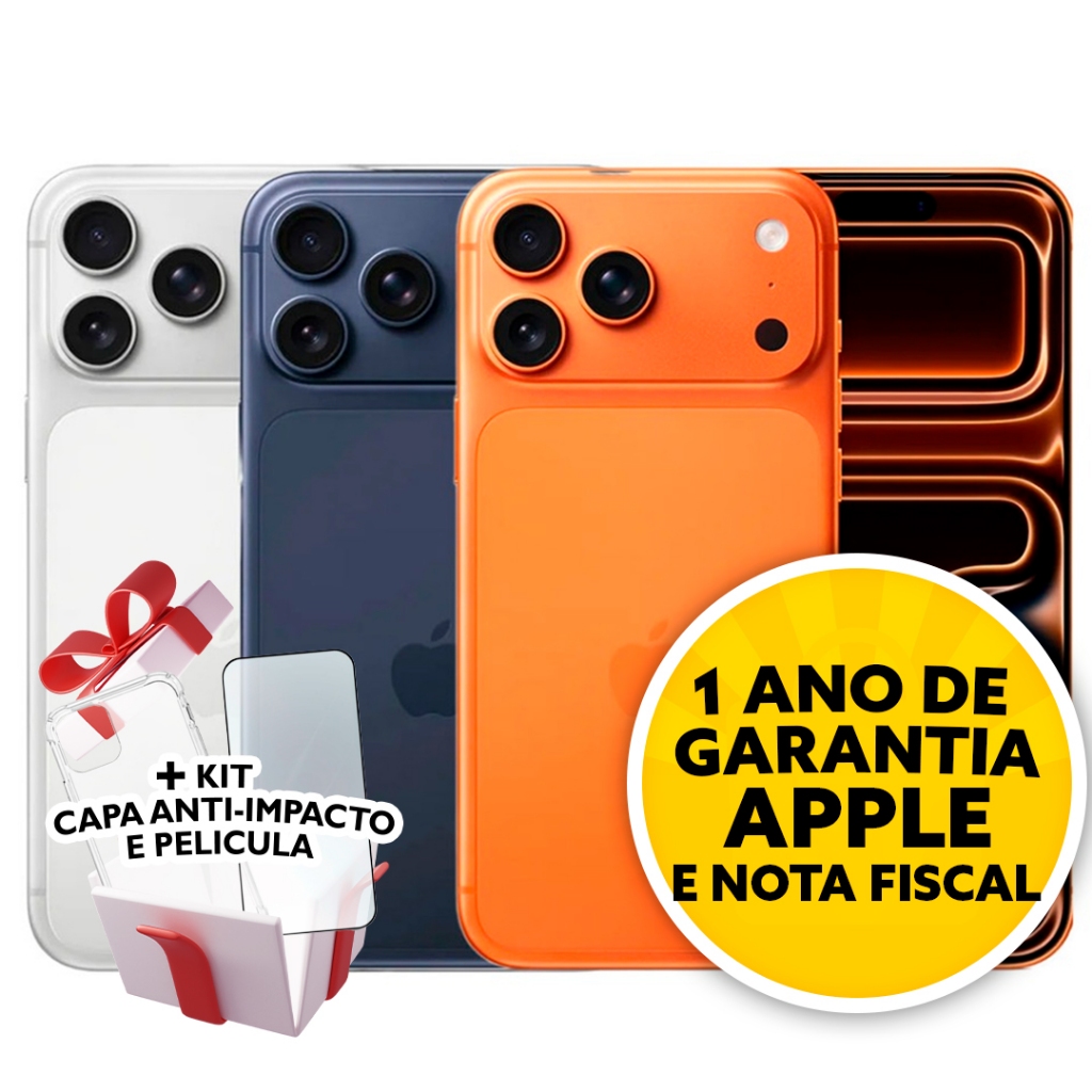 Celular IPhone 17 Pro E Pro Max 256GB 5G Dual E-sim Lacrado Original 1 Ano De Garantia Apple