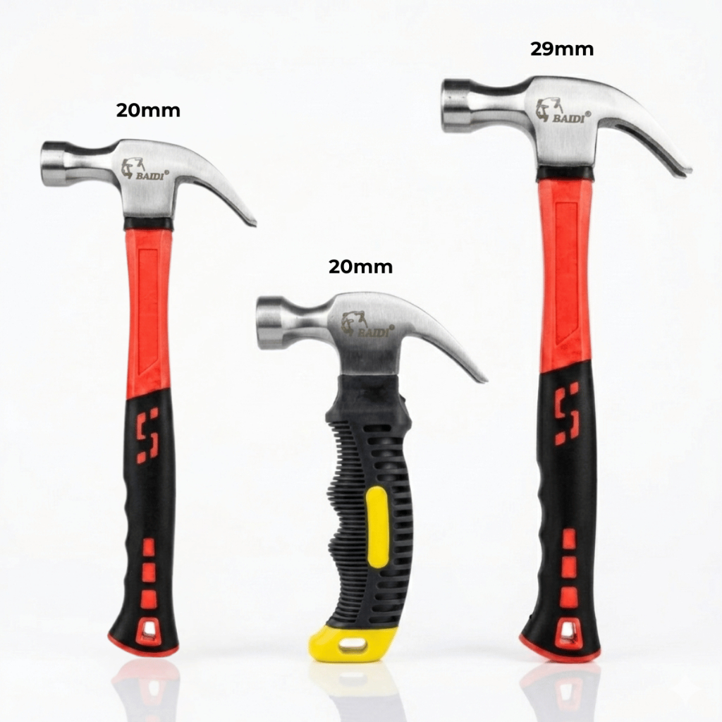 Martelo Reforçado Profissional Unha Emborrachado 29mm Reparo Construção Carpinteiro