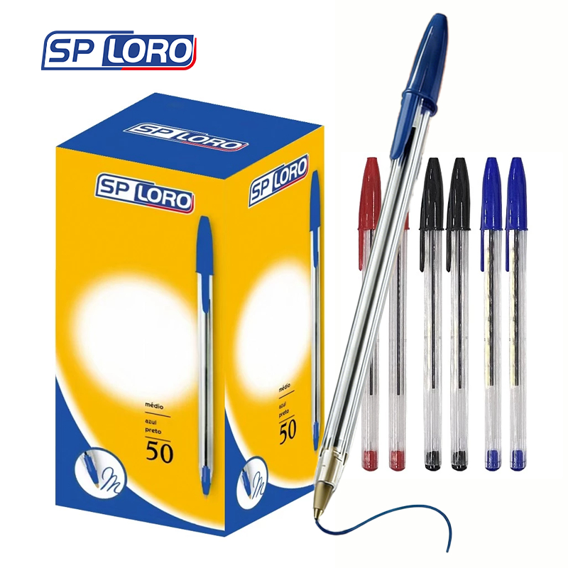 10-50pcs Caneta Esferográfica Azul Preto Vermelho Média 1.0mm Escolar Escritório Escrita 934
