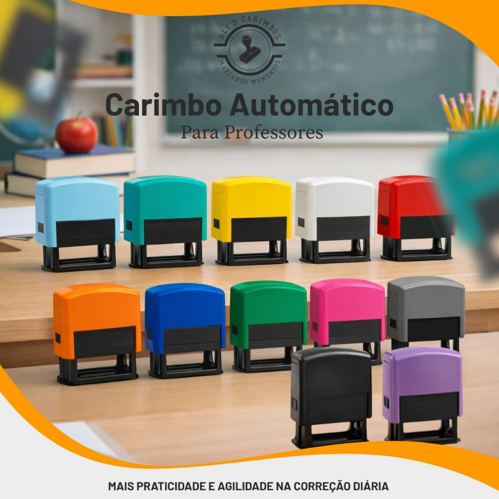 Carimbo Automático Motivacional Para Professores Pedagógico Personalizado Escolar