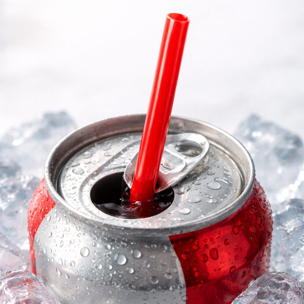Canudo Plástico Embalado Individual 100 Unidades Refrigerante Lata Garrafa Bebidas Sucos