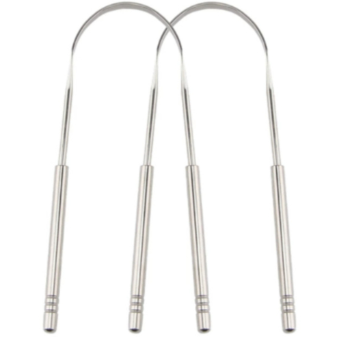 2 Peças Limpador De Língua Raspador De Língua Em Aço Inox Limpador De Lingua