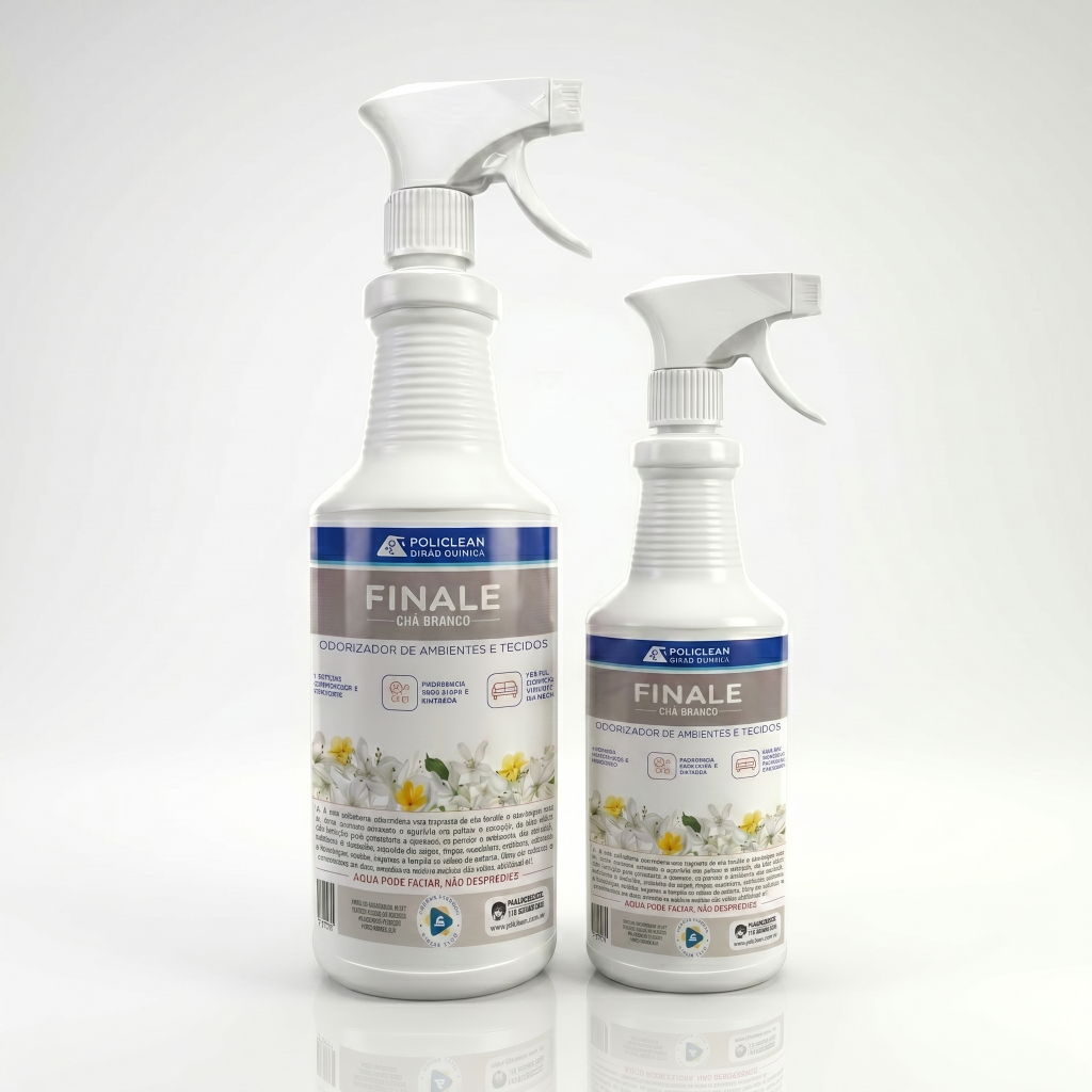 Finale Chá Branco "Cheiro de Rico" Cheirinho de Ambiente Aromatizador Tecido Estofado 1 Litro 500ml