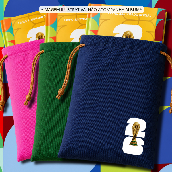 Bag Para Álbum Copa Do Mundo Capa Dura 2026 +porta Figurinha