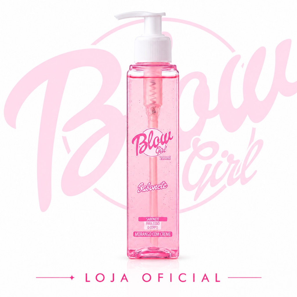 Sabonete Liquido Corporal Morango Blow Girl Karite Pele De Seda 200ml