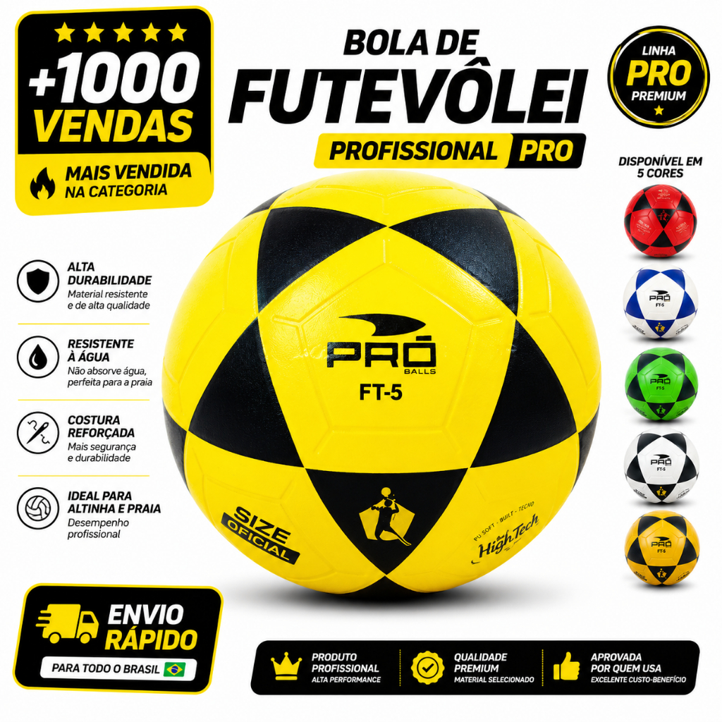 Bola de Futevôlei Premium PRO Oficial Altinha Praia Profissional