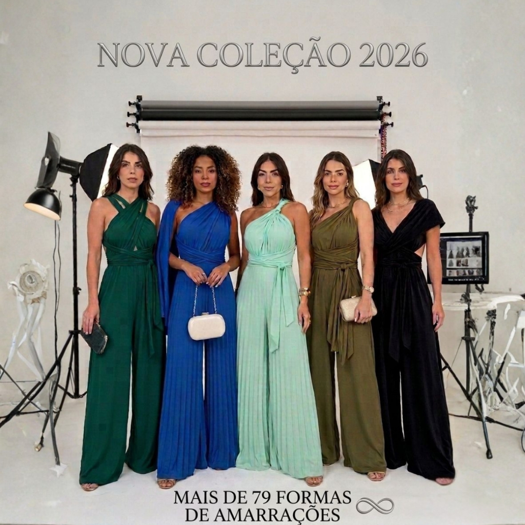Macacão Feminino Longo Pantalona Elegante Festa Casual Multiformas Conversível Vários Modelos