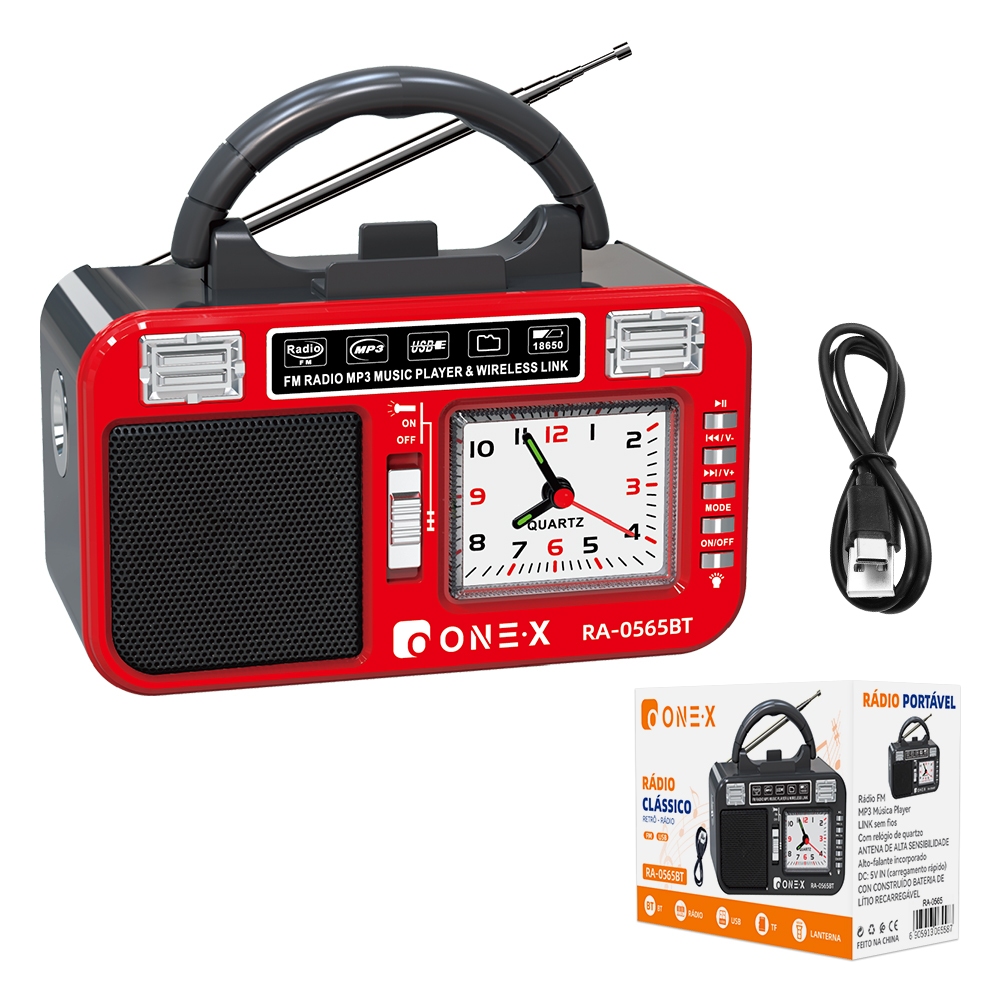 Caixinha de som rádio relógio retro bluetooth vintage fm am sw usb portátil Caixinha De Som Rádio Relógio Retro