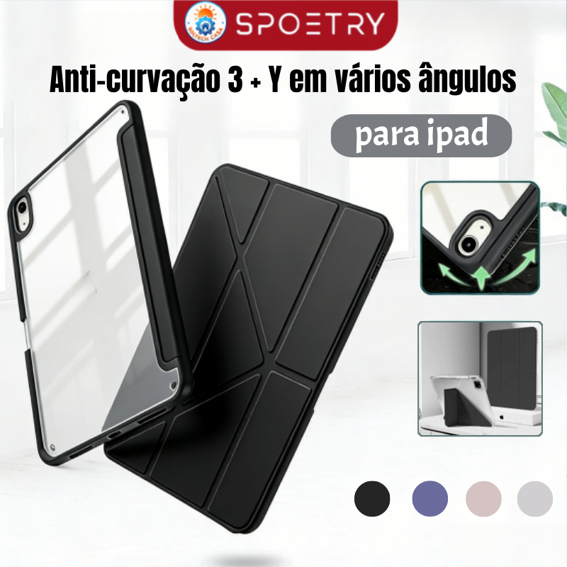 Capa Inteligente Com Suporte Para Caneta Para IPad Air 5 Air 6 A16 11th M3 IPad Pro 11 12.9 13 10 Gen 10.5 10.2 9th 8th