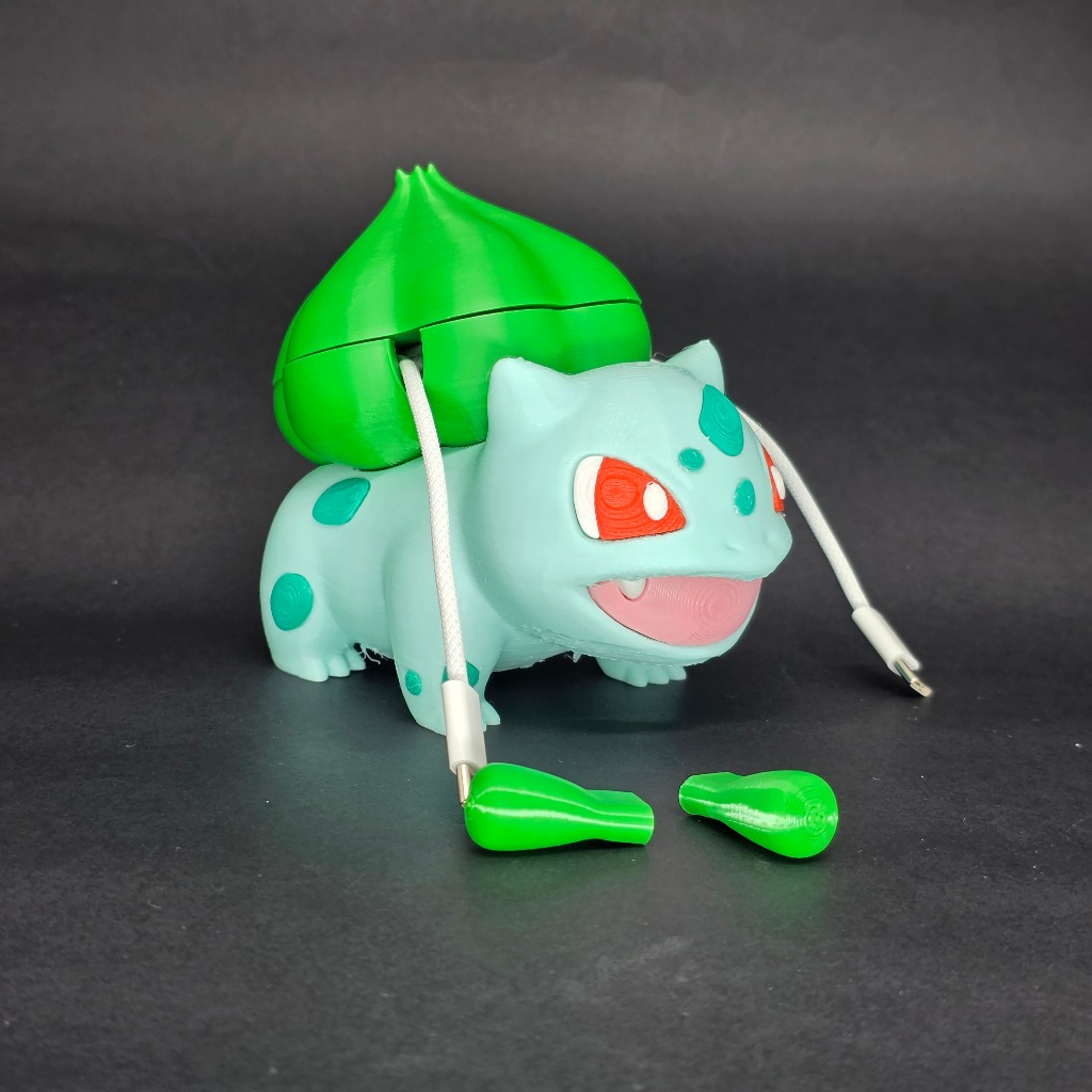Organizador de Cabos Bulbasaur Pokémon – Suporte para Cabo USB Tipo C