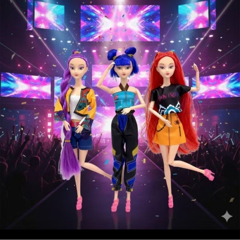 brinquedo Boneca Guerreiras Do K-pop Personagem Demon Hunters  com luz e som