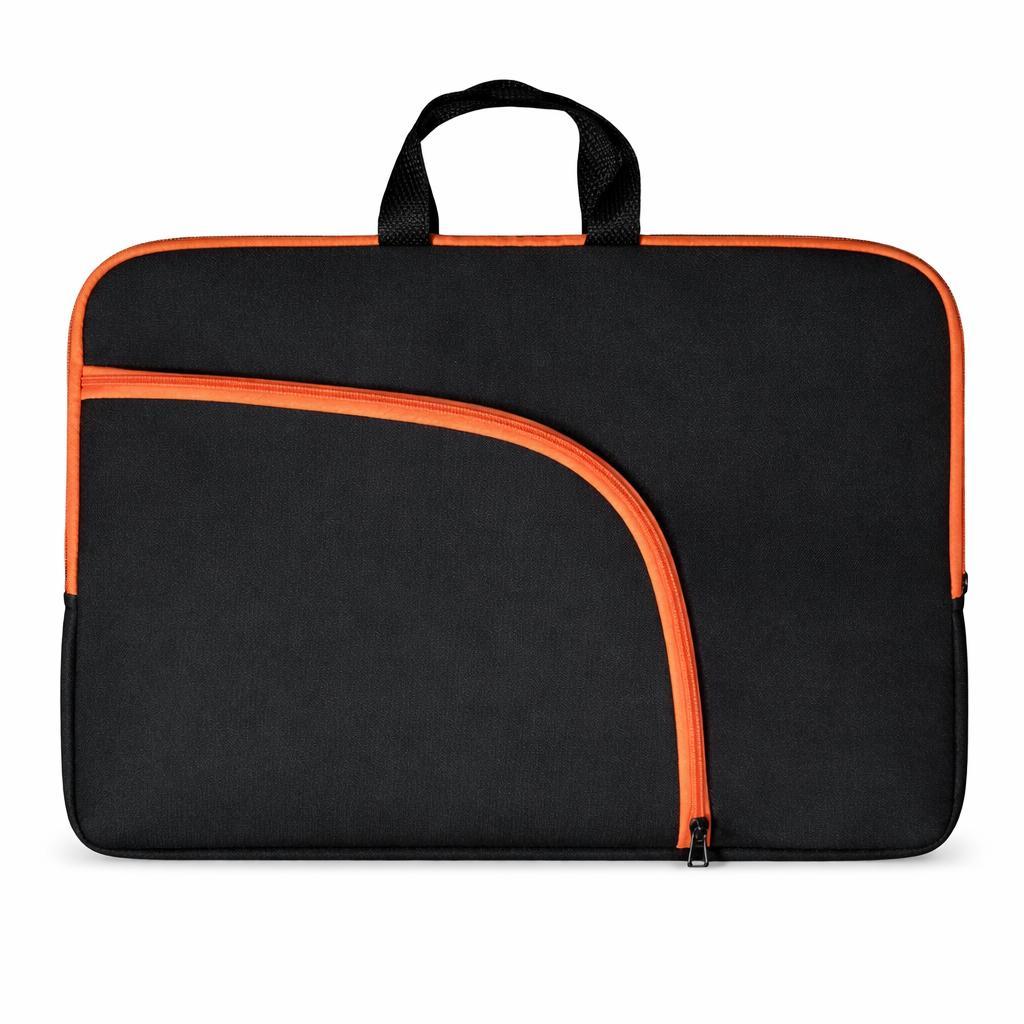 Capa Case Mala Protetora Alça de Mão Luva Maleta Bolsa Para Notebook Ultrabook Laranja 14.1/15.6 polegadas