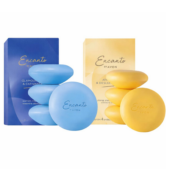 Avon Caixa Sabonete em Barra Encanto 4x80g - Kit 2 Caixas