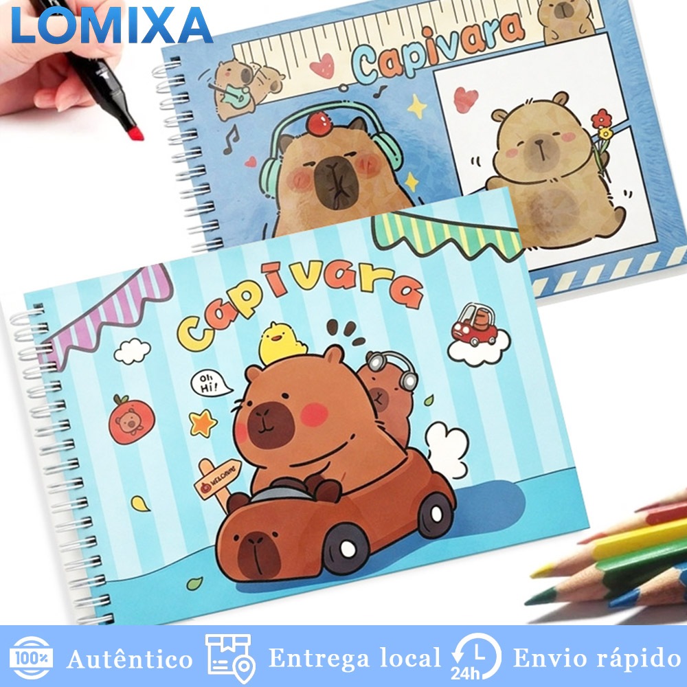 Livro de Colorir Criativo com Ilustrações Variadas 50 Páginas para Pintura Manual Relaxamento e Inspiração Artística