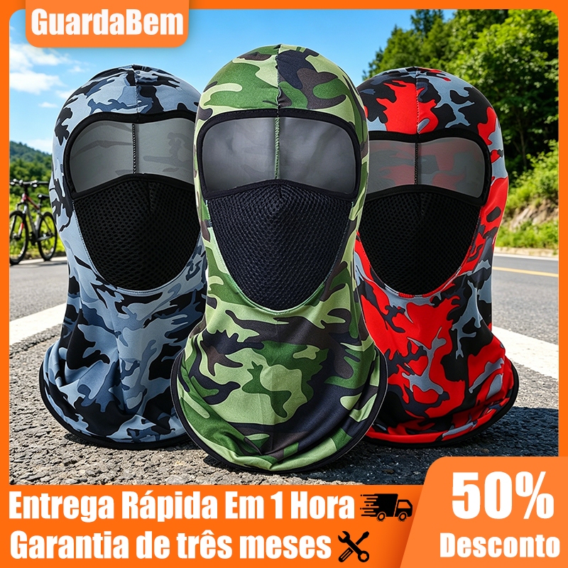 Balaclava Proteção Uv Máscara De Ciclismo De Pesca Mota Capacete Facial Esportes Ao Ar Livre