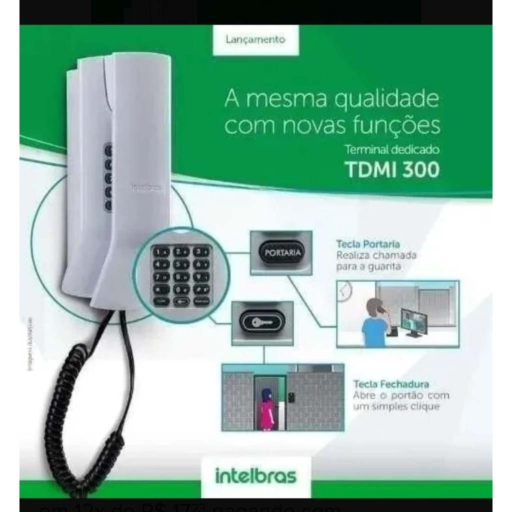 Terminal Dedicado Tdmi 300 Intelbras p apartamentos e condominios.