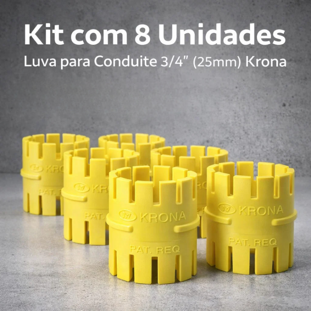 Kit Luva P/Conduite Pressão 3/4 Pol 25mm C/8 Unidades-Krona
