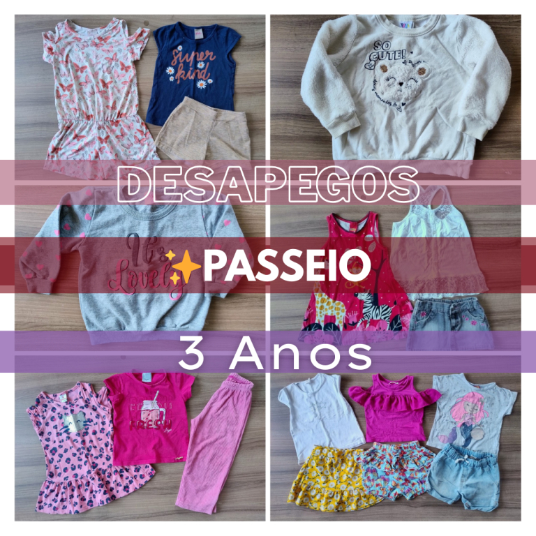(Desapegos/Brechó Bebê) Roupas Infantil - Tamanho 3 anos Meninas - Bem Conservado ✨ -  Lotes e Peças únicas