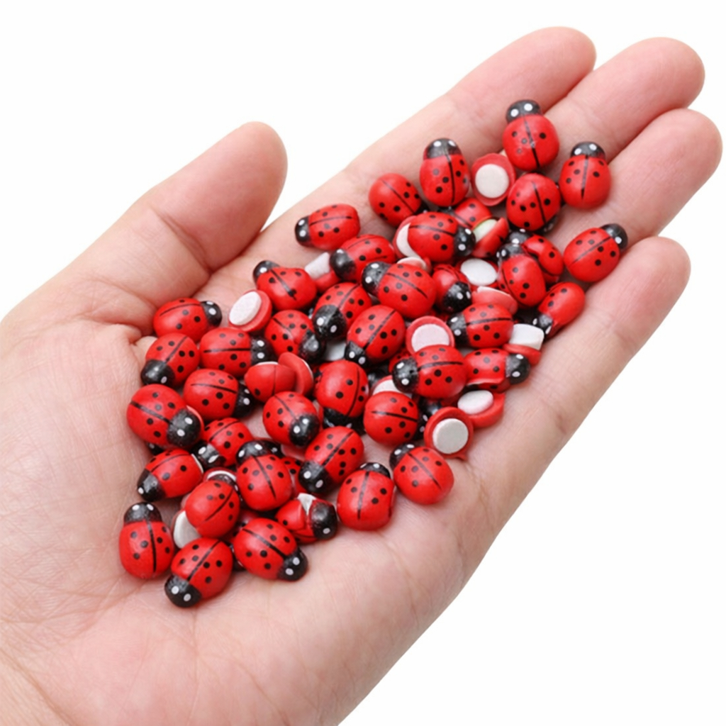 50 a 100 Joaninhas Miniaturas Terrário Mini Jardim Decoração