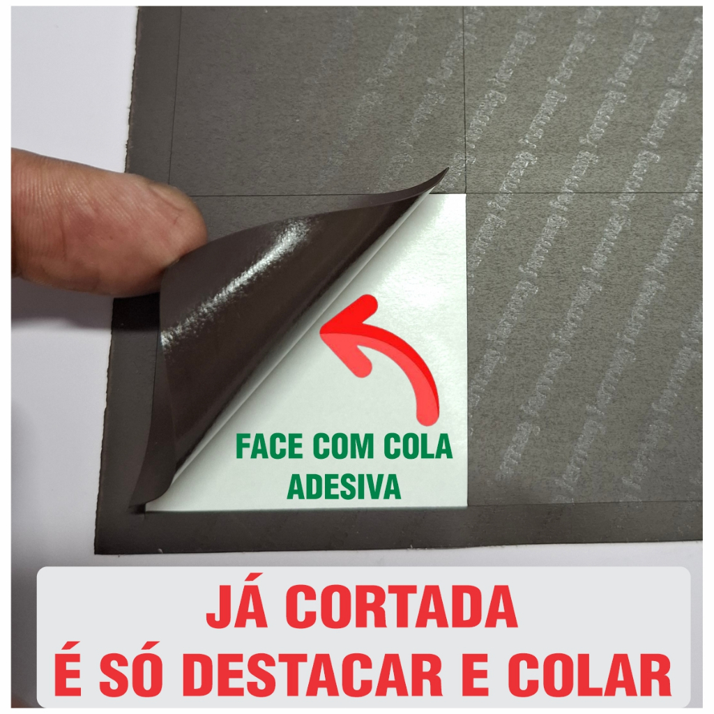 Manta Magnética Autoadesiva 5x5cm 0,3mm Ímã Geladeira Flexível Folha Magnética Lembrancinhas Personalizados Foto Brinde