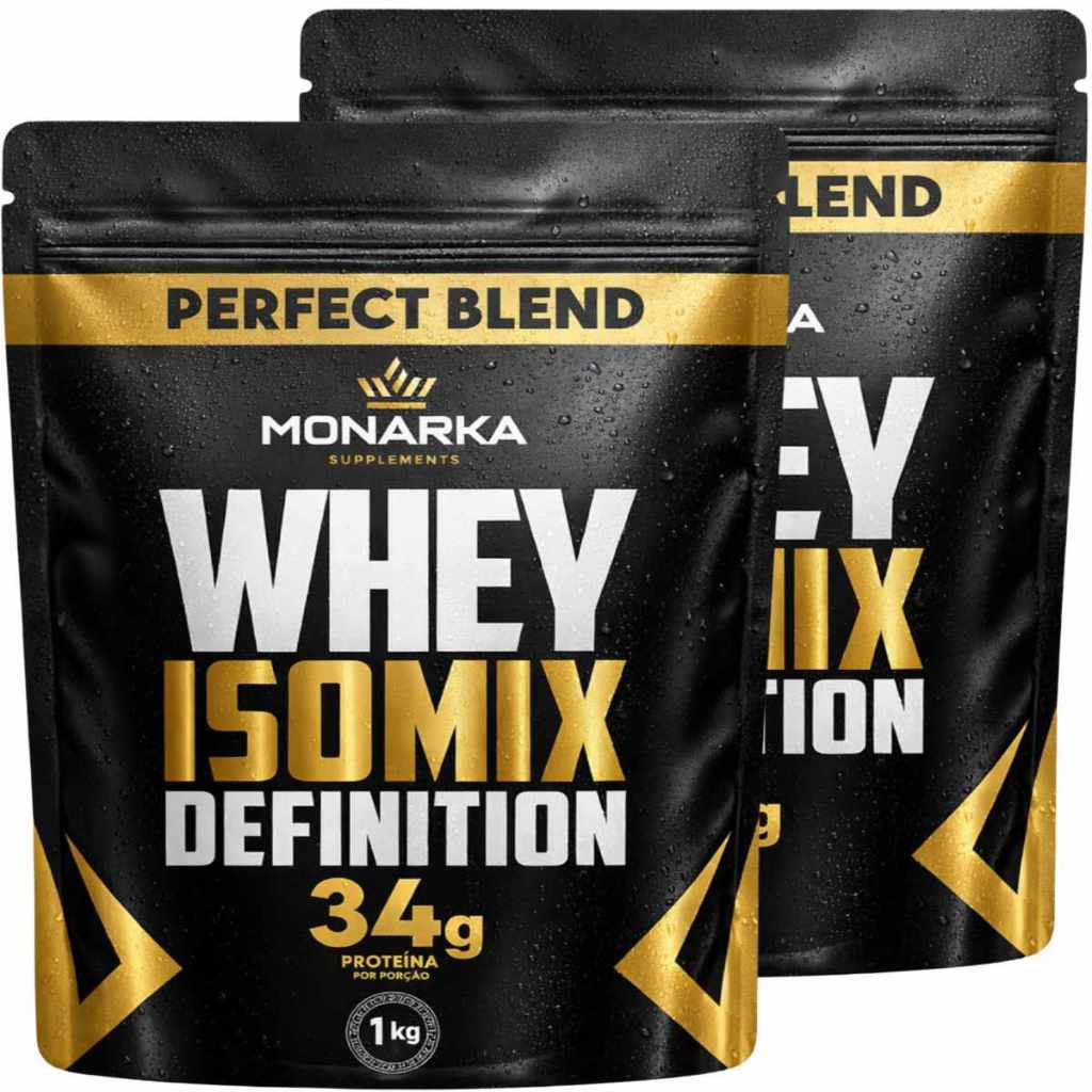 KIT 2x Whey Protein Isolado - Sachê de 1kg - Escolhe entre 2 sabores - Proteína para Ganho de Massa