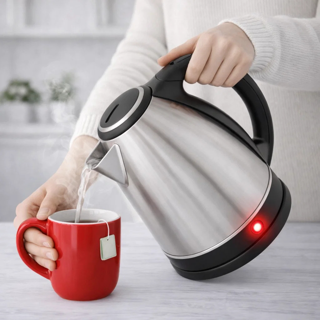 Chaleira Elétrica 110v Inox Térmica Bule com Tampa Aquecimento Rápido Ideal para Café e Chá