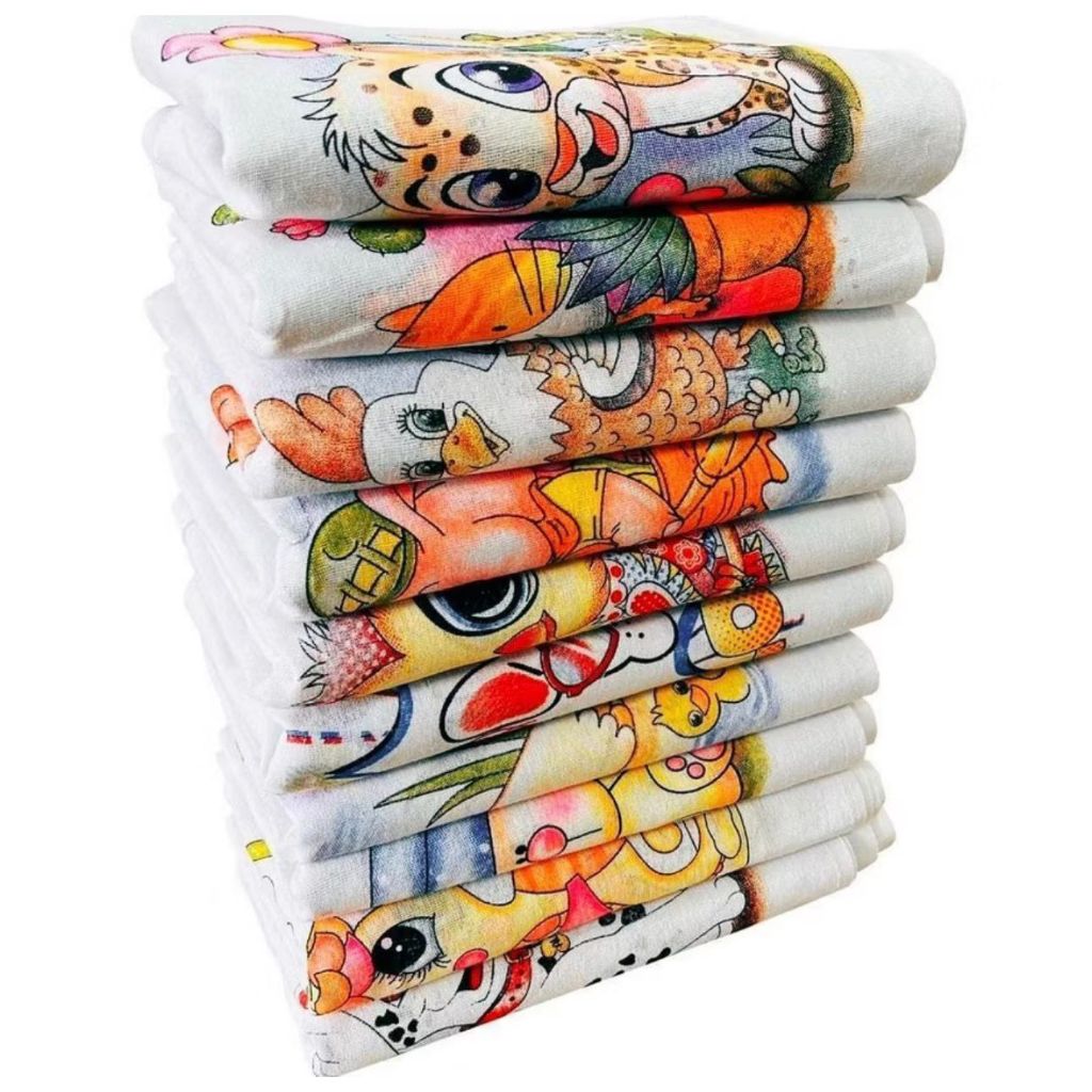 Pano De Prato Estampado Bainha Kit Com 10 Peças promoção