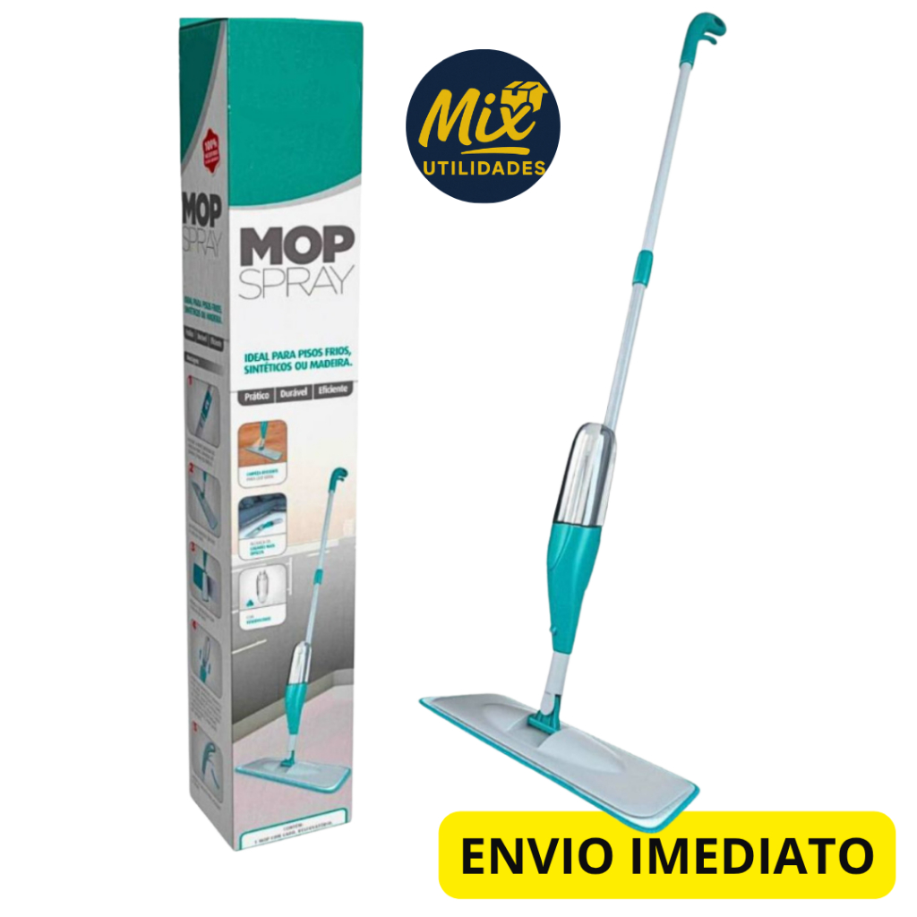 Mop Spray Rodo Esfregão com Reservatório Rodo Mágico Limpa Seca