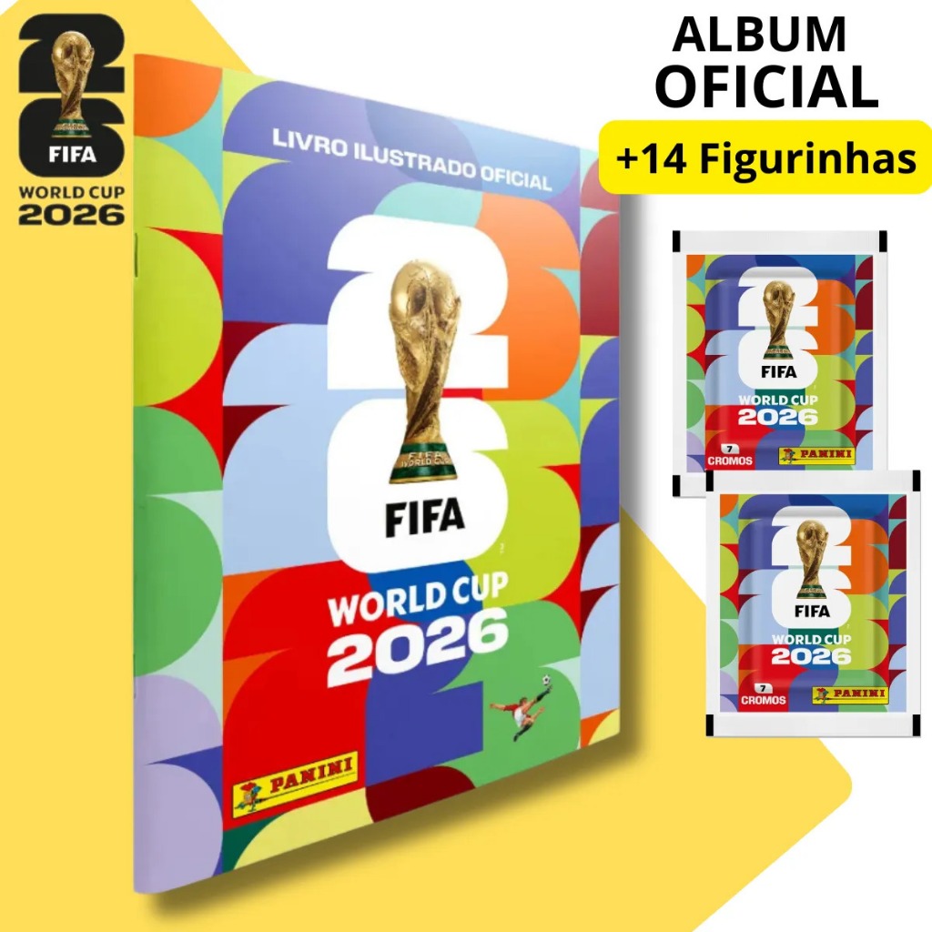 Álbum Capa Brochura Copa Do Mundo 2026 + Figurinhas
