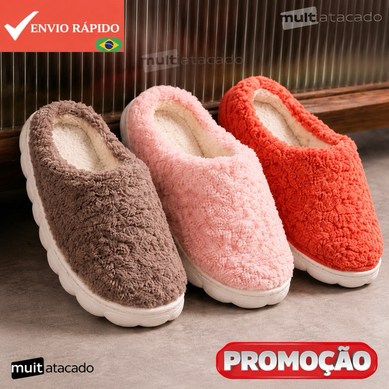 Pantufa Moderna De Inverno Quente Antiderrapante confortável para Adulto  QUENTINHO FEMININO MASCULINO