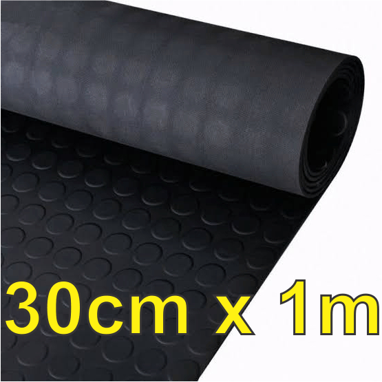 Piso Pastilhado Moeda Preto - Rolo De 30cm X 100cm