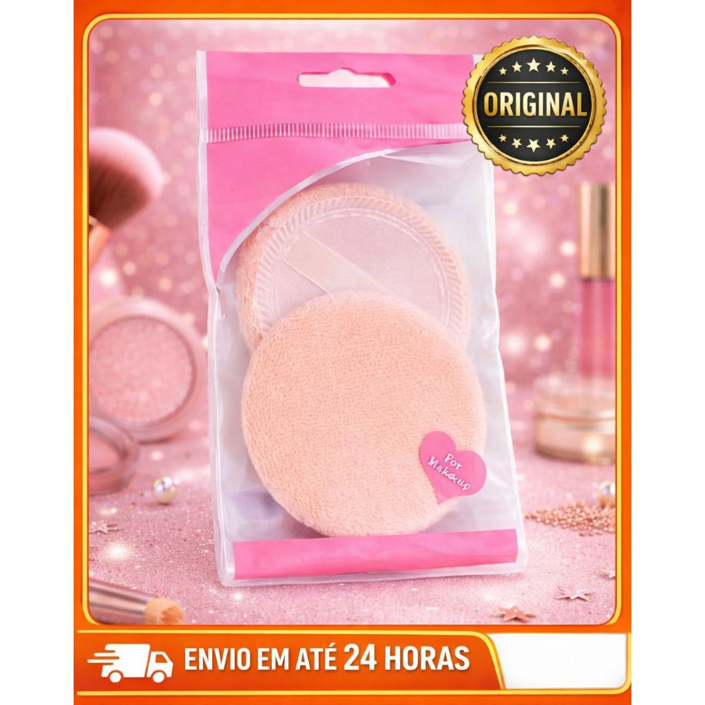 Esponja para Pó Solto ou Compacto - Acabamento Perfeito Maquiagem