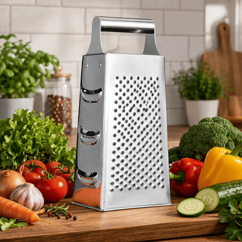 Ralador 24cm Aço Inox 4 Faces Resistente Cozinha Para Verduras Legumes Frutas ENVIO IMEDIATO