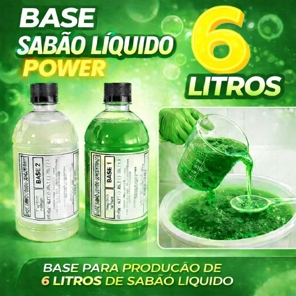 Base Para Sabão Líquido Power Lava-Roupas Fácil de Fazer